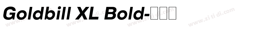 Goldbill XL Bold字体转换